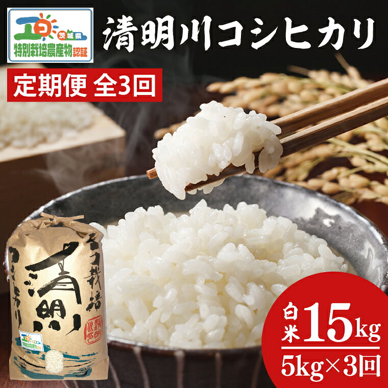【ふるさと納税】【選べる定期便3ヶ月or6ヶ月】茨城県特別栽培認証 清明川コシヒカリ白米5kg【米 おこめ こしひかり 特別栽培米 農家直送 直送 茨城県 阿見町】 - 画像2