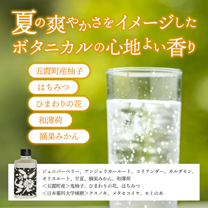 【ふるさと納税】【クラフトジン】HANABI Gin 500ml／ 数量限定 お酒 酒 アルコール ジン クラフトジン 和ハッカ 和薄荷 特産 柑橘 スパイス フレッシュ 茨城県 五霞町 サムネイル2