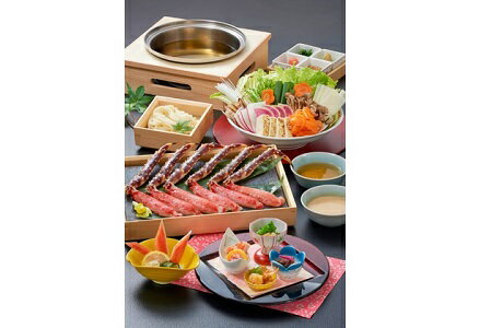 かに しゃぶしゃぶ 食事券 坂東離宮たらばがにしゃぶしゃぶコース(4名様お食事券） チケット 商品券 利用券 和食 レストラン 蟹 カニ タラバガニ たらばがに 蟹しゃぶ かにしゃぶ 4名 茨城県 境町 お祝い