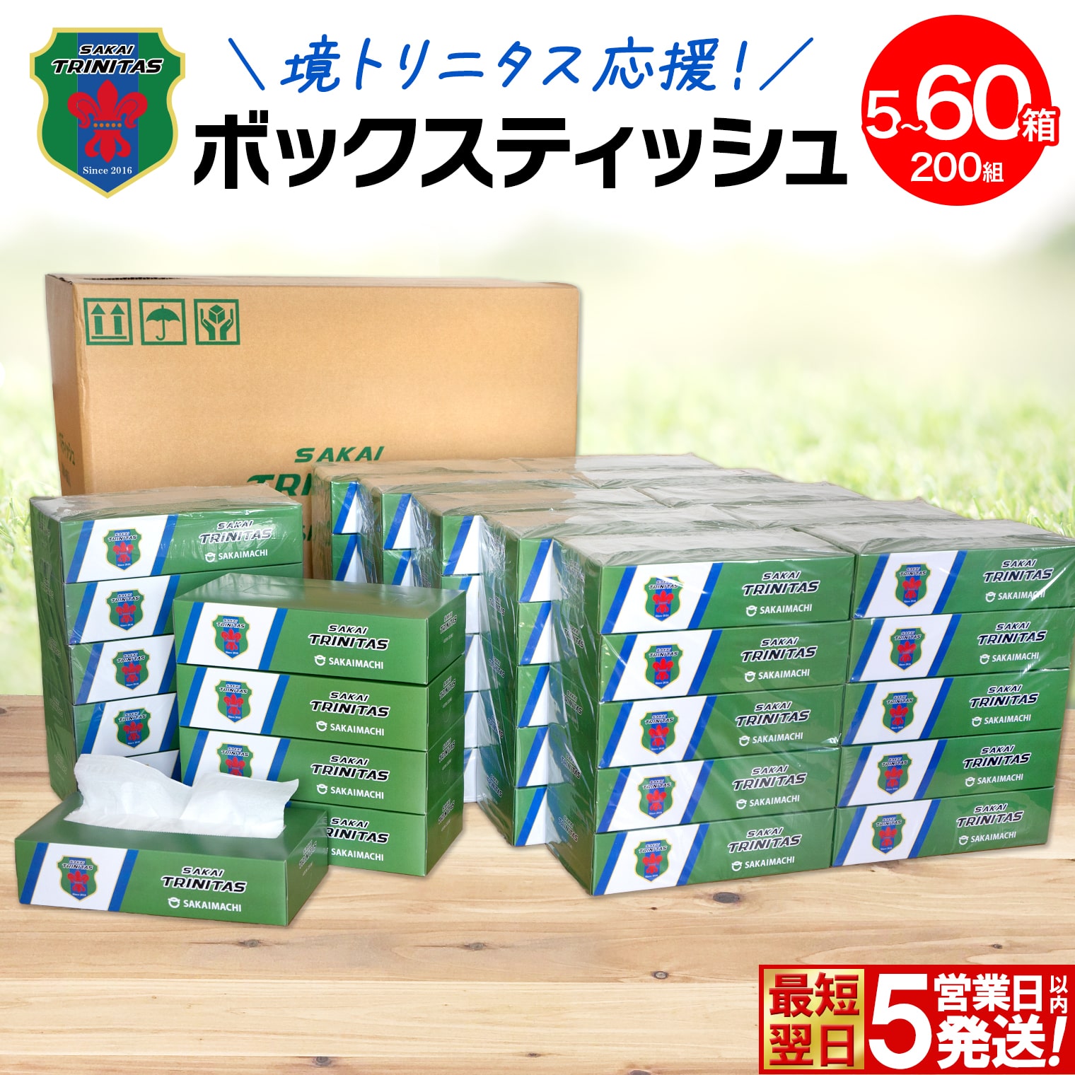 最短翌日発送！ ティッシュペーパー 3000円 大容量 60箱 5～60箱 選べる個数 日本製 400枚(200組) 境町トリニタス応援 送料無料 防災備蓄 日用品 風邪 ボックスティッシュ 人気 家庭用 国内工場 家庭用 国産 消耗品 必需品 6000円 8000円
