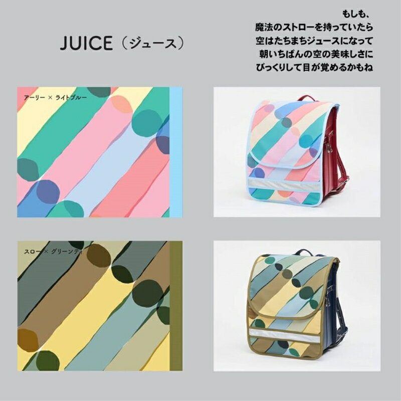 【ふるさと納税】【PETIT PSYCHE】×【AIUEO】ランドセルカバー JUICE（ジュース） スロー×グリーンティ【カバー 防水 雨よけ 進学祝い 入学祝い 入学準備 登校 通学 ランドセル用品 撥水 栃木県 足利市 】 F7Z-582 サムネイル2