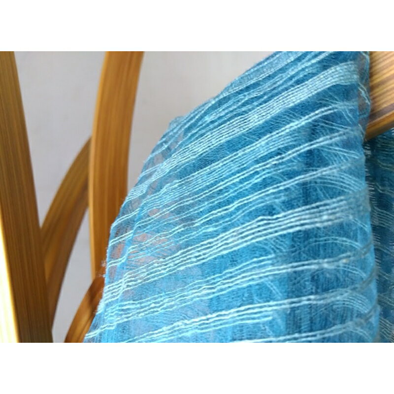 【ふるさと納税】藍染めストール(横ボーダー)【 ストール ファッション 栃木県 足利市 】 F7Z-1300 サムネイル2