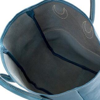 【ふるさと納税】栃木レザー使用｜ソフトな手触り 本革 A4対応トートバッグ｜Tote bag 03 M｜ブルー｜minca（全6色） サムネイル3