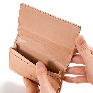 【ふるさと納税】【全7色】栃木レザーの名刺入れ 約50枚収納 ポケット4つ Card holder 02/レッド/minca　416【雑貨 ファッション 人気 おすすめ 】 サムネイル3