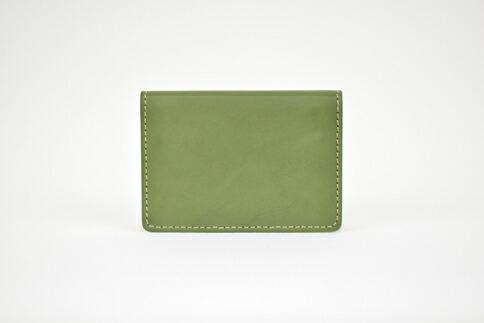 【ふるさと納税】【全7色】栃木レザーの名刺入れ 約50枚収納 ポケット4つ Card holder 02/オリーブ/minca　416【雑貨 ファッション 人気 おすすめ 】 サムネイル2