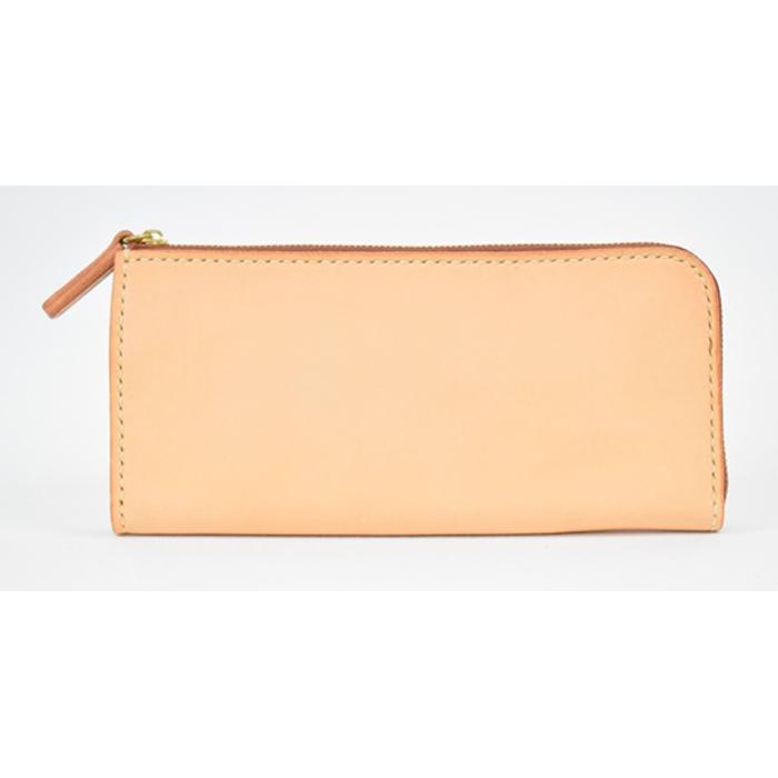 栃木レザー使用｜滑らか本革Lジップ長財布｜Lzip wallet 01｜タン｜minca（全6色）