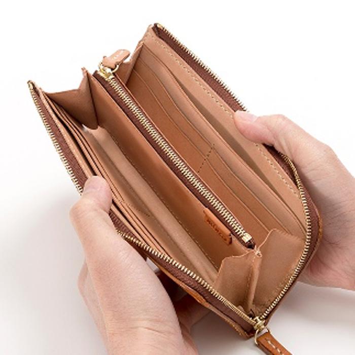 【ふるさと納税】栃木レザー使用｜滑らか本革Lジップ長財布｜Lzip wallet 01｜ブルー｜minca（全6色） サムネイル2