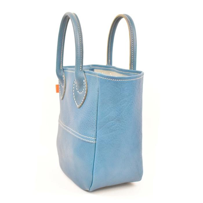 【ふるさと納税】栃木レザー使用｜ソフトな手触り 本革 小さめトートバッグ｜Tote bag 03 S｜ブルー｜minca（全6色） サムネイル2