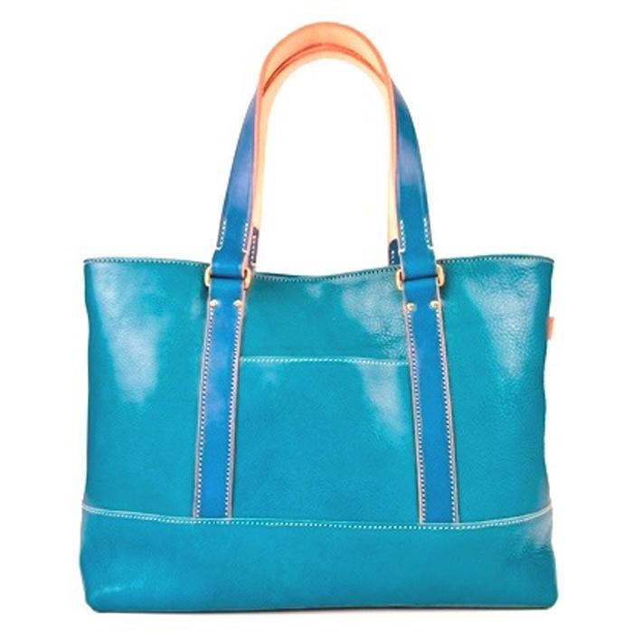 【全6色】栃木レザーのトートバッグ A4サイズ パソコン 肩掛け ビジネスにもカジュアルにも/Tote bag 04/ブルー/minca　403【かばん ファッション 人気 おすすめ 】