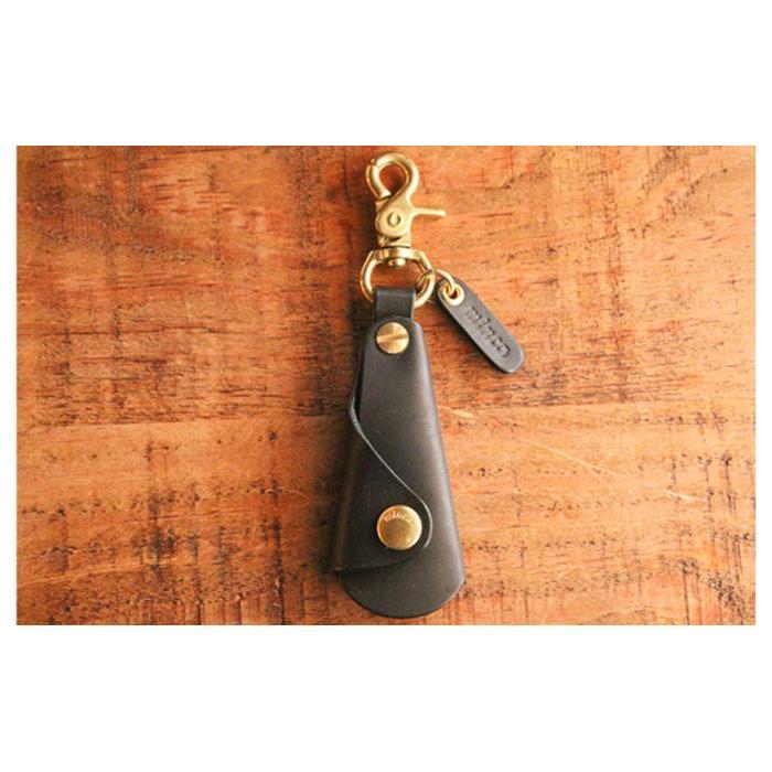 【ふるさと納税】【minca】栃木レザーの真鍮靴ベラキーホルダー/シューホーン01/minca　641【雑貨 日用品 人気 おすすめ 】 サムネイル2