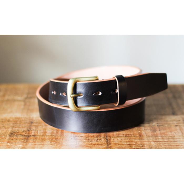 【minca】幅35mmベルト 栃木レザーの希少な「ハーネスレザー」使用の贅沢な1枚革のレザーベルト/ブラック/HL-B02/BLACK/minca　551【小物 ファッション 人気 おすすめ 】