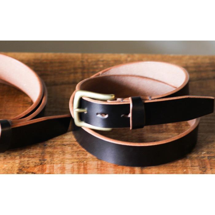 【ふるさと納税】【minca】幅30mmベルト 栃木レザーの希少な「ハーネスレザー」使用の贅沢な1枚革のレザーベルト/ブラック/HL-B01/BLACK/minca　579【小物 ファッション 人気 おすすめ 】 サムネイル2