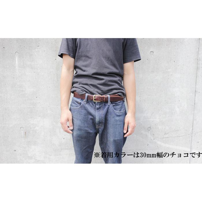 【ふるさと納税】【minca】幅30mmベルト 栃木レザーの希少な「ハーネスレザー」使用の贅沢な1枚革のレザーベルト/ブラック/HL-B01/BLACK/minca　579【小物 ファッション 人気 おすすめ 】 サムネイル3