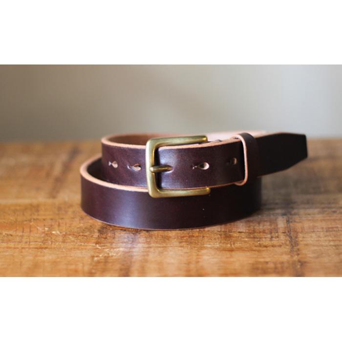 【minca】幅30mmベルト 栃木レザーの希少な「ハーネスレザー」使用の贅沢な1枚革のレザーベルト/チョコ/HL-B01/CHOCO/minca　584【小物 ファッション 人気 おすすめ 】