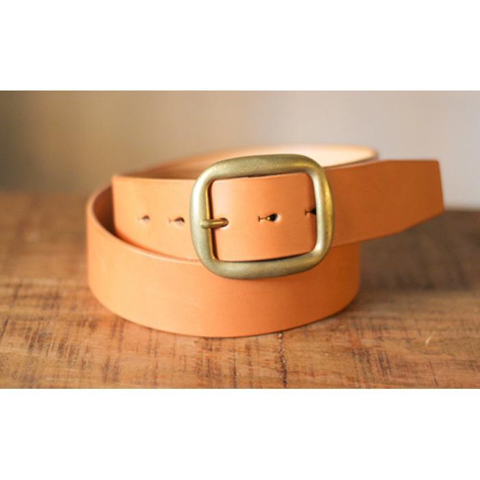 【minca】幅40mmベルト 栃木レザーの希少な「ハーネスレザー」使用の贅沢な1枚革のレザーベルト オイルタイプ/キャメル/HL-B03/CAMEL　614【小物 ファッション 人気 おすすめ 】