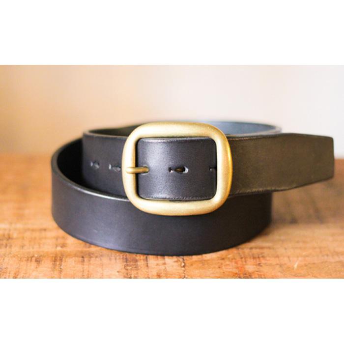 【minca】幅40mmベルト 栃木レザーの希少な「ハーネスレザー」使用の贅沢な1枚革のレザーベルト オイルタイプ/ブラック/HL-B03/BLACK　622【小物 ファッション 人気 おすすめ 】