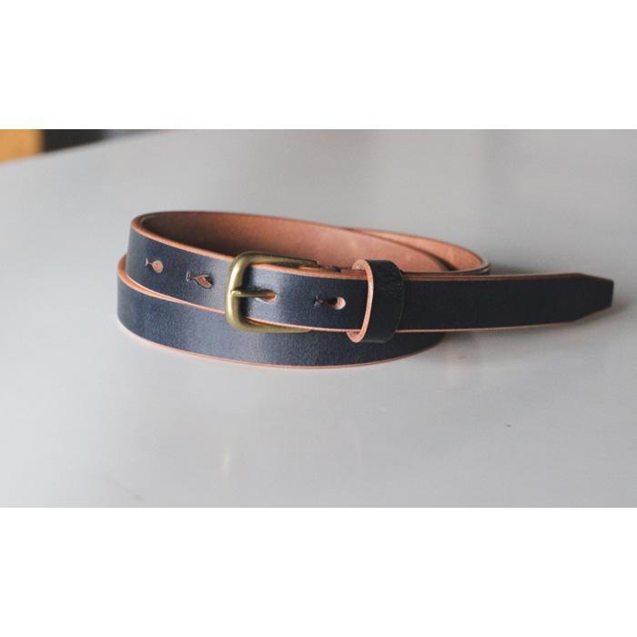 【minca】細幅20mmベルト 栃木レザーの希少な「ハーネスレザー」使用の贅沢な1枚革のレザーベルト/ネイビー/HL-B04/NAVY　727【小物 ファッション 人気 おすすめ 】