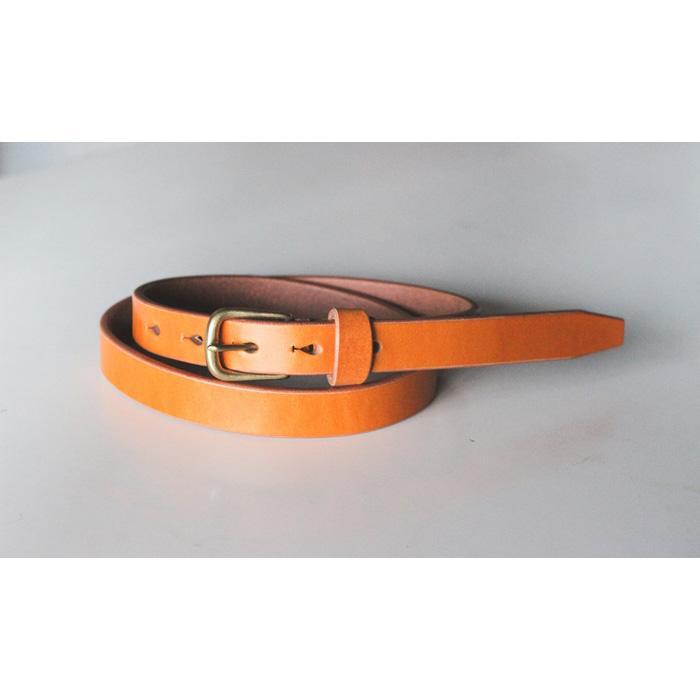 【minca】細幅20mmベルト 栃木レザーの希少な「ハーネスレザー」使用の贅沢な1枚革のレザーベルト/キャメル/HL-B04/CAMEL【小物 ファッション 人気 おすすめ 】