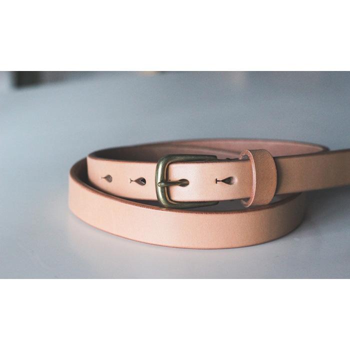 【ふるさと納税】【minca】細幅20mmベルト 栃木レザーの希少な「ハーネスレザー」使用の贅沢な1枚革のレザーベルト/タン(生成)/HL-B04/TAN【小物 ファッション 人気 おすすめ 】 サムネイル2