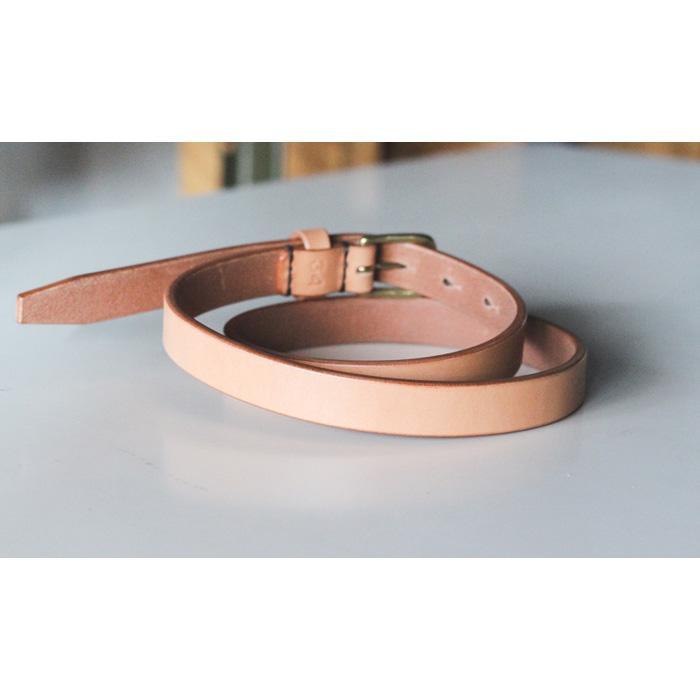 【ふるさと納税】【minca】細幅20mmベルト 栃木レザーの希少な「ハーネスレザー」使用の贅沢な1枚革のレザーベルト/タン(生成)/HL-B04/TAN【小物 ファッション 人気 おすすめ 】 サムネイル3