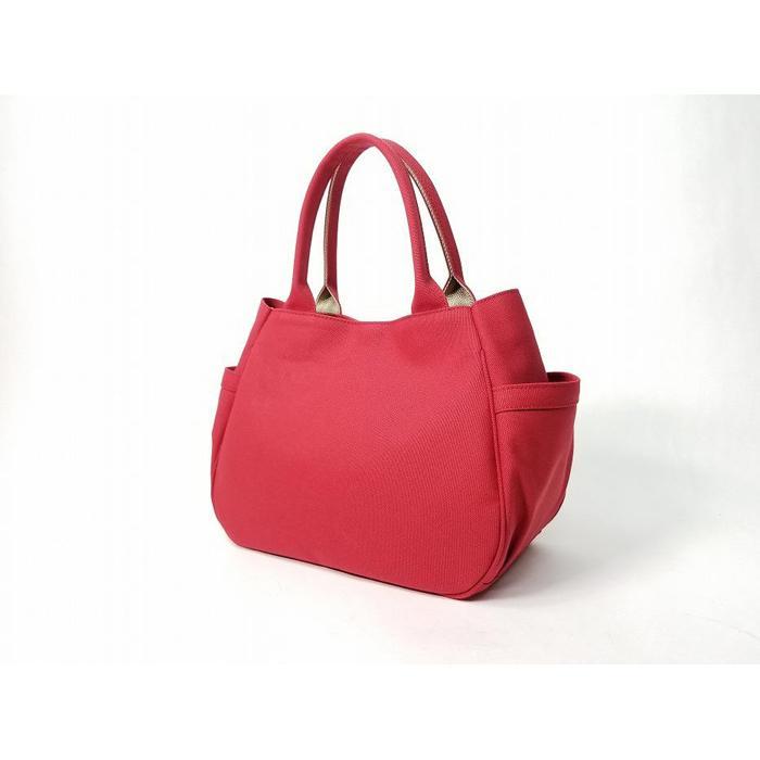 【ふるさと納税】【いちひこ帆布】 マロンバッグ/赤【かばん ファッション 人気 おすすめ 】 サムネイル3