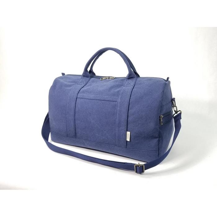 【ふるさと納税】【いちひこ帆布】 トラベルボストン/ネイビー【かばん ファッション 人気 おすすめ 】 | かばん 鞄 バッグ ふるさと納税 栃木県 栃木市 特産品 おすすめ サムネイル2