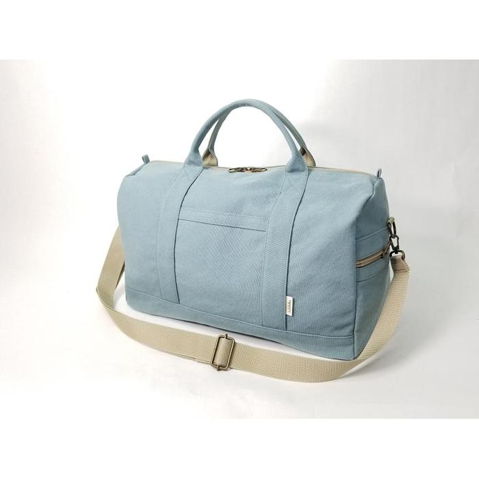 【ふるさと納税】【いちひこ帆布】 トラベルボストン/水色【かばん ファッション 人気 おすすめ 】 | かばん 鞄 バッグ ふるさと納税 栃木県 栃木市 特産品 おすすめ サムネイル2