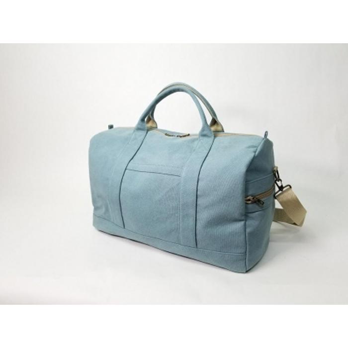 【ふるさと納税】【いちひこ帆布】 トラベルボストン/水色【かばん ファッション 人気 おすすめ 】 | かばん 鞄 バッグ ふるさと納税 栃木県 栃木市 特産品 おすすめ サムネイル3