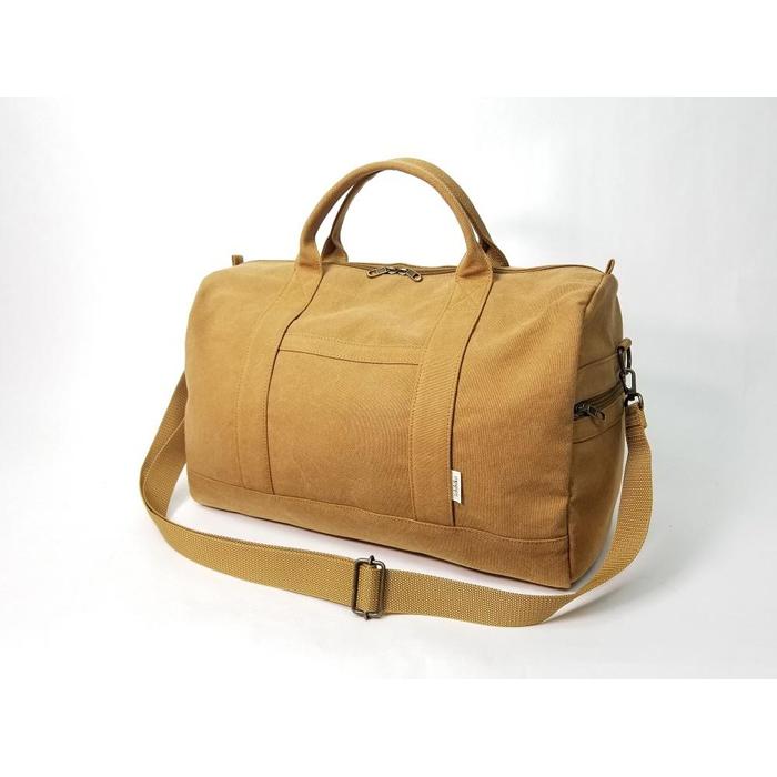 【ふるさと納税】【いちひこ帆布】 トラベルボストン/キャメル【かばん ファッション 人気 おすすめ 】 | かばん 鞄 バッグ ふるさと納税 栃木県 栃木市 特産品 おすすめ サムネイル2