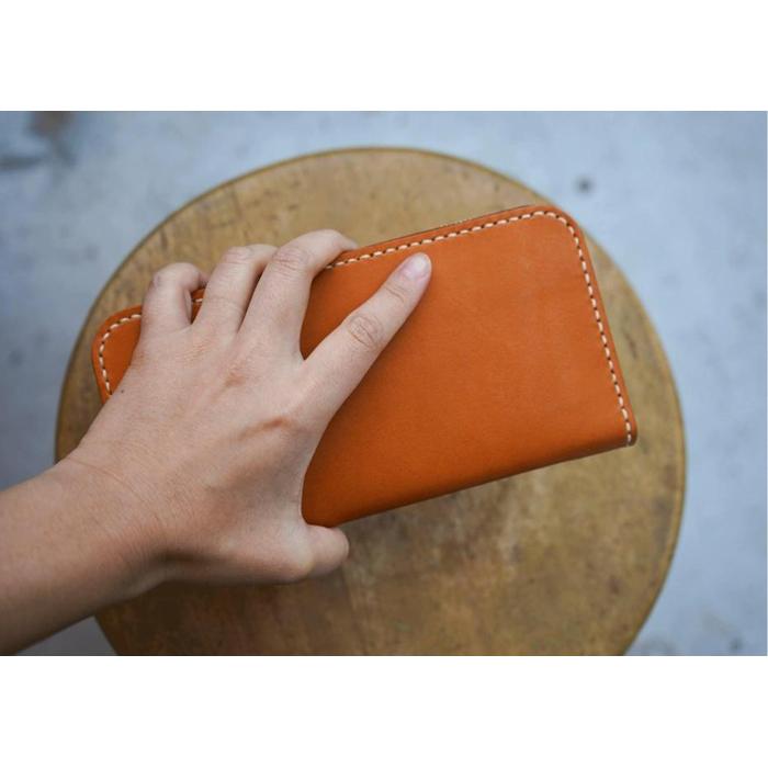 【ふるさと納税】栃木レザー使用｜滑らか本革Lジップ長財布｜Round zip wallet 01｜チョコ｜minca（全7色） サムネイル3