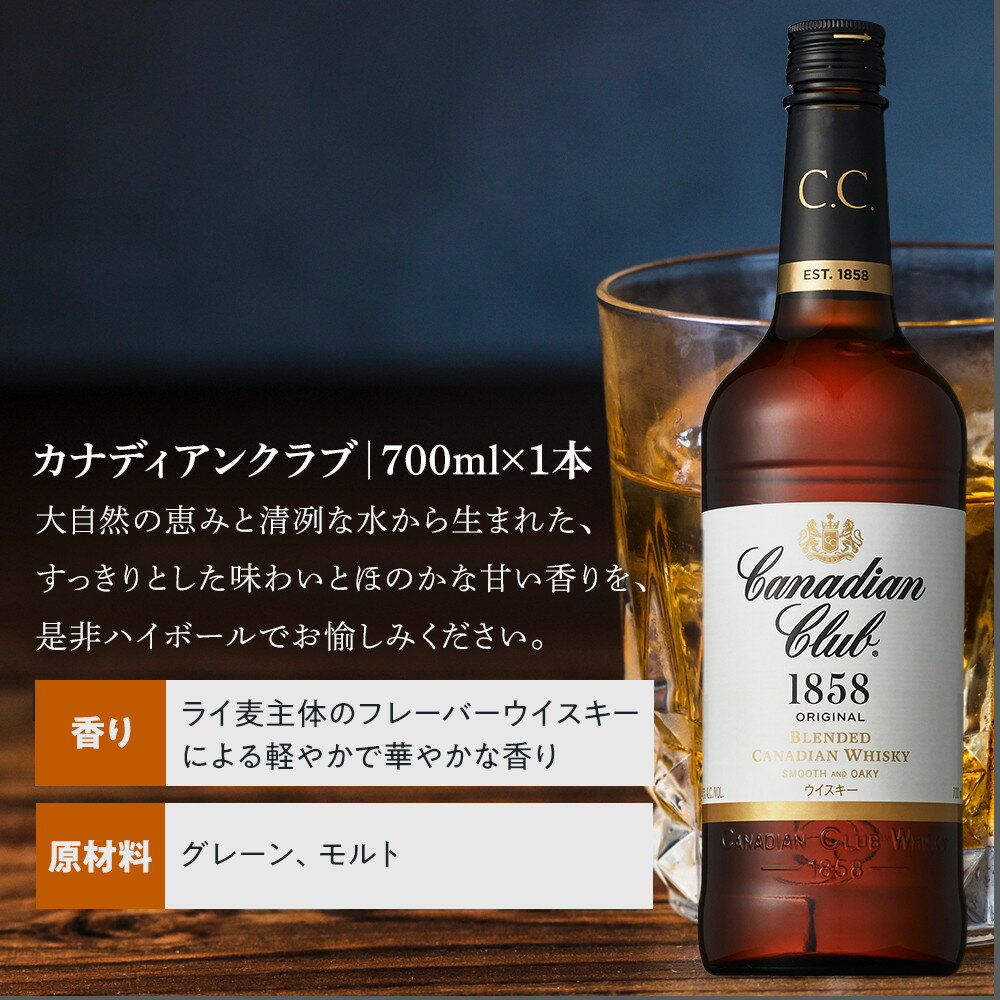 【ふるさと納税】サントリー ウイスキー 飲み比べ3種 セット（ジムビーム / カナディアンクラブ / ティーチャーズ）　| ギフト プレゼント お酒 酒 原酒 詰め合わせ ウィスキー SUNTORY ハイボール ロック 水割り 家飲み 宅飲み パーティー 宴会 サムネイル2