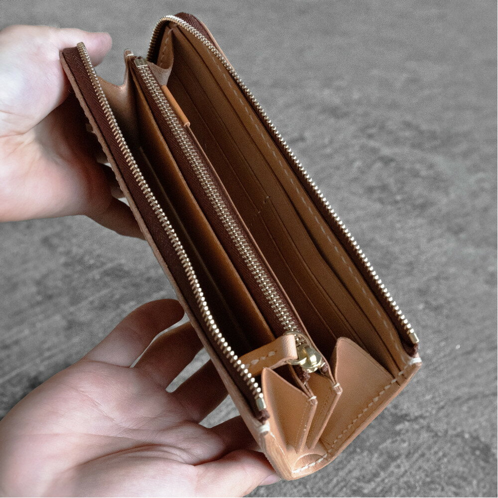 【ふるさと納税】栃木レザー使用｜やわらか本革Lジップ長財布｜Lzip wallet 02｜オリーブ｜minca（全7色） サムネイル2