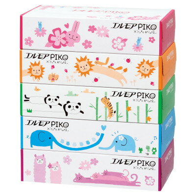 【ふるさと納税】エルモアピコティシュー160組5箱×12パック(60箱)【離島・沖縄県不可】_ ティッシュ ティッシュペーパー 日用品 消耗品 まとめ買い 常備品 生活用品 ボックスティッシュ 【配送不可地域：離島・沖縄県】【1240650】 - 画像2