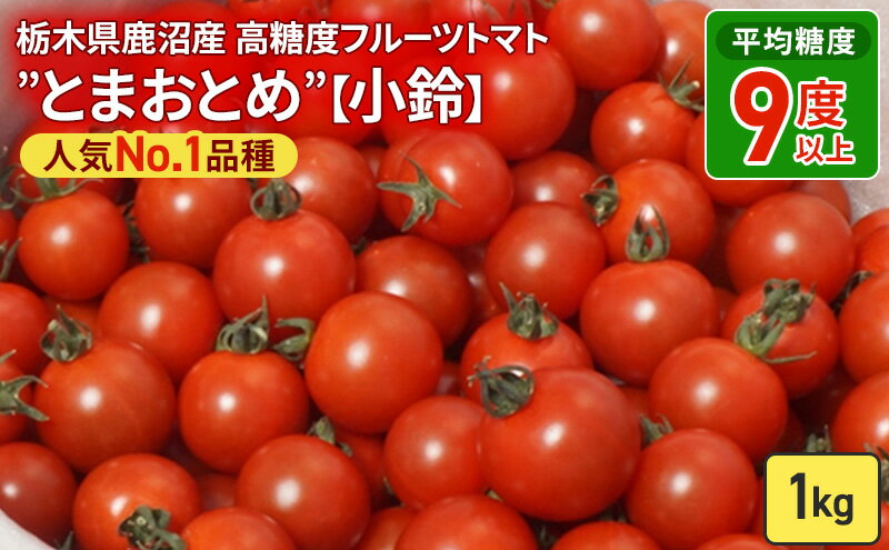 【ふるさと納税】栃木県 鹿沼産 高糖度 フルーツトマト ”とまおとめ” 人気No.1品種 【小鈴】 1kg野菜 ※2025年12月下旬～2026年6月上旬頃に順次発送予定 - 画像2