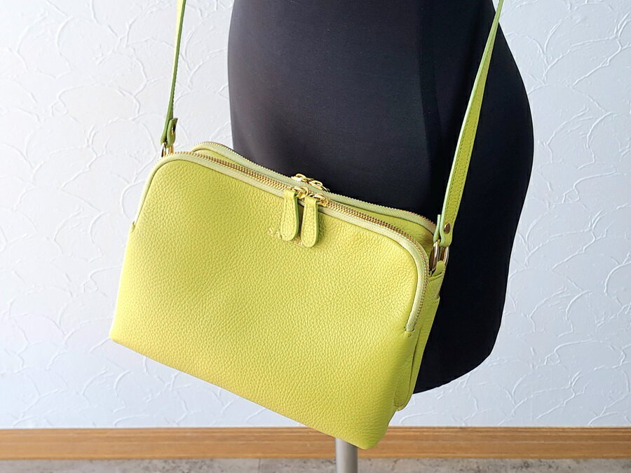 【ふるさと納税】ダブルファスナーショルダーバッグ (ヴィネグレット)｜本革 本皮 レザー製品 工芸品 鞄 バッグ ファッション小物 [0289] サムネイル2