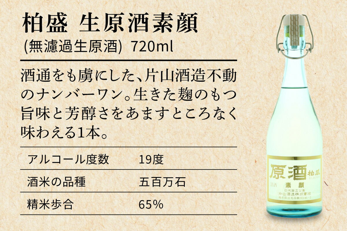 【ふるさと納税】片山酒造 無濾過生原酒「素顔」シリーズ 人気の飲み比べ3本セット｜日本酒 お酒 原酒 生酒 酒 純米吟醸 大吟醸 地酒 晩酌 贈答 ギフト 日光市 [0751] サムネイル2