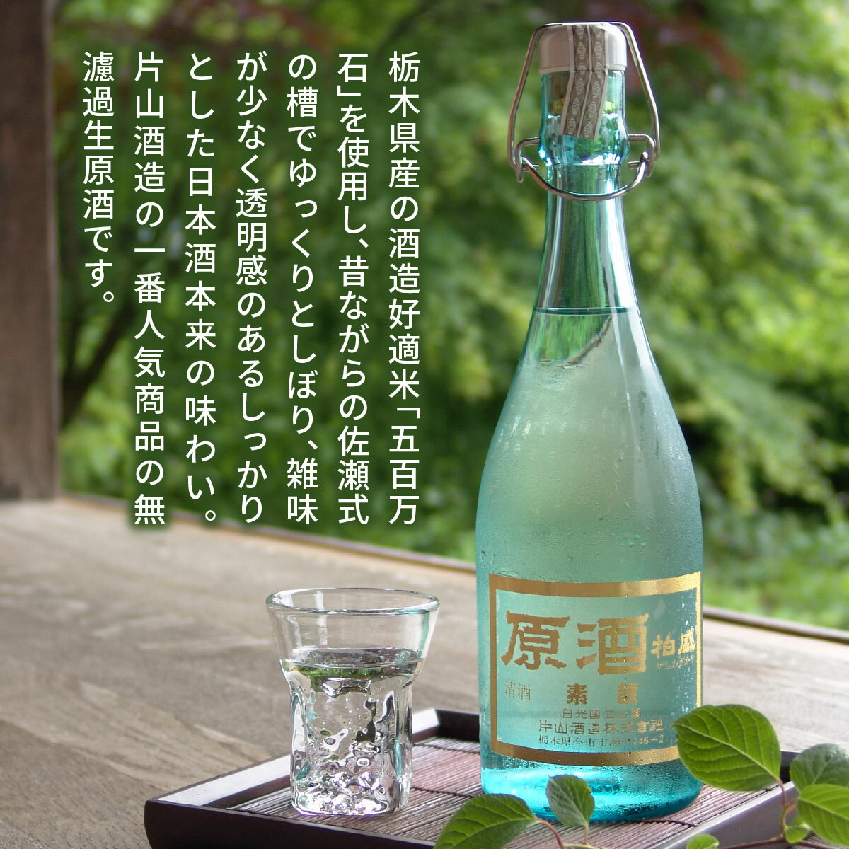 【ふるさと納税】原酒柏盛 生原酒「素顔」(無濾過生原酒) 720ml｜片山酒造 日本酒 お酒 原酒 生原酒 生酒 地酒 日光市 [0754] サムネイル2