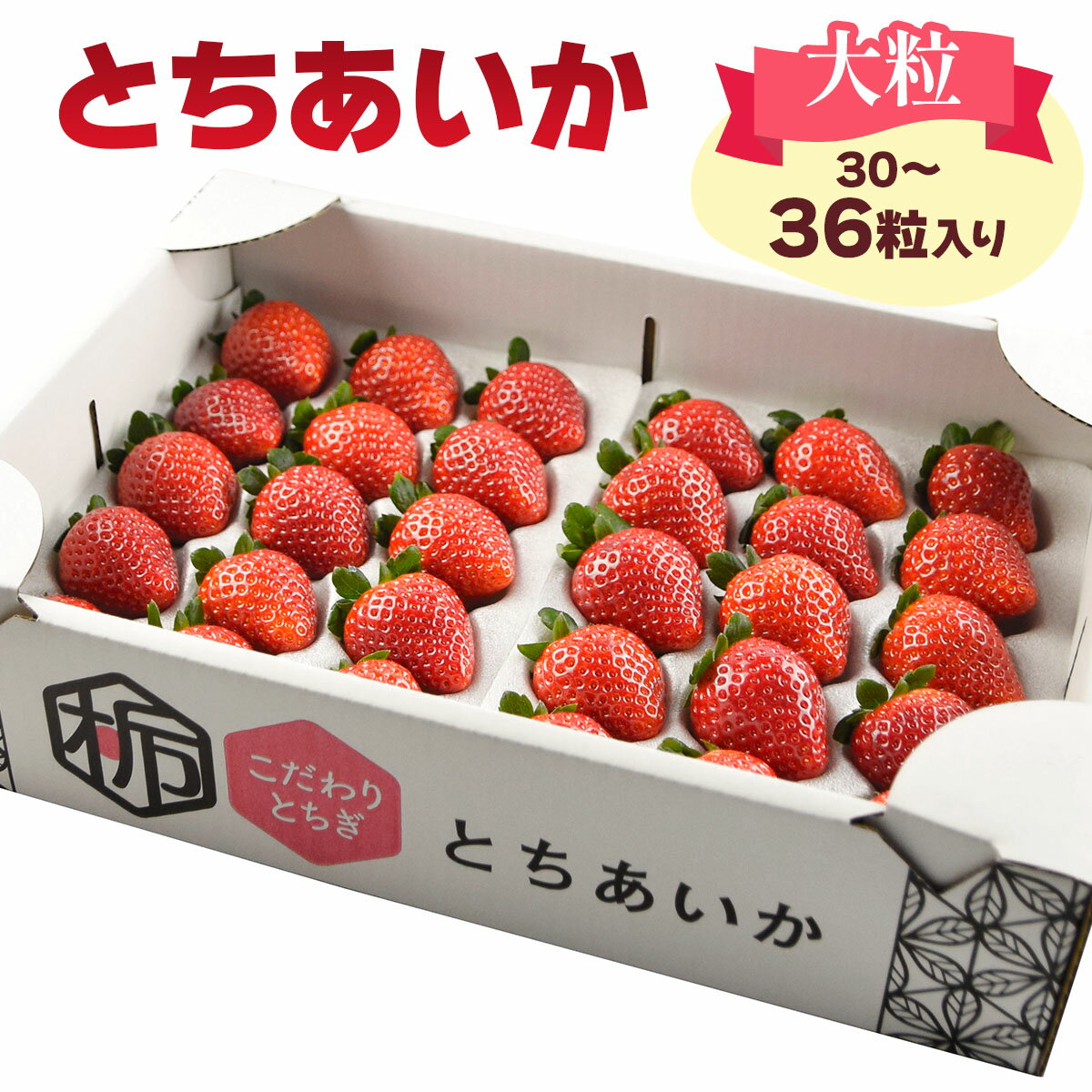 [先行予約] 大粒とちあいか 大箱入り 30粒から36粒入り[2025年12月中旬より順次発送]｜とちあいか いちご イチゴ 苺 大粒 果物 果実 フルーツ 産地直送 日光市産 栃木県産 数量限定 [0647]