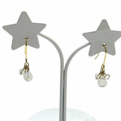 【ふるさと納税】天然石ムーンストーンとスワロフスキーのピアス【配送不可地域：沖縄県】【1563574】 サムネイル3