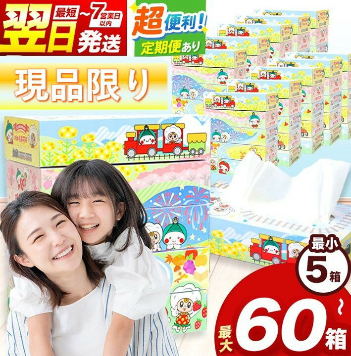 ティッシュ BOX 限定 | 定期便 最短翌日発送 人気急上昇 高評価 選べる 内容量 定期回数 | オリジナル 300枚 150組 5箱 10箱 30箱 60箱 日用品 常備品 まとめ買い 雑貨 必需品 紙 ソフト ティッシュ 災害 備蓄 大容量 栃木県 真岡市 送料無料