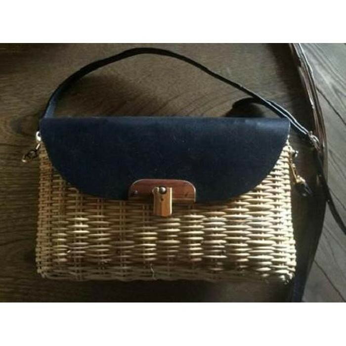 紅籐ポシェット2　23×5×15cm　※受注生産につき、発送までに最大2ヶ月程かかる場合あり ｜ 竹工芸 伝統工芸品 日用品 雑貨 栃木県 大田原市