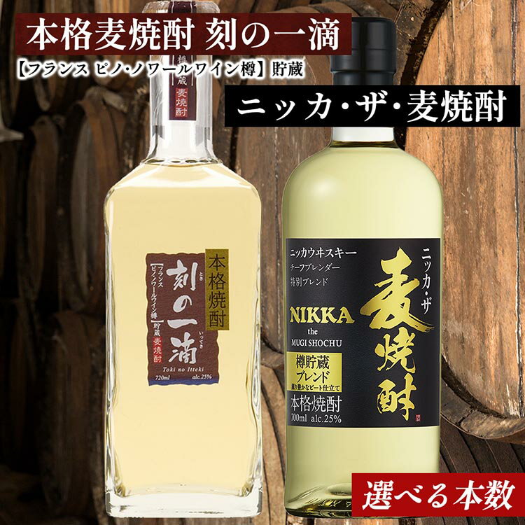【楽天限定】【数量限定】アサヒビール　麦焼酎　2種セット｜むぎ焼酎　ロック　お湯割り　水割り　ストレート　ソーダ割り　ギフト　送料無料