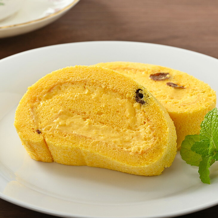 【ふるさと納税】10-30 中山かぼちゃロール | ロールケーキ 2本 (1本 12cm) 南瓜 おやつ お菓子 - 画像3