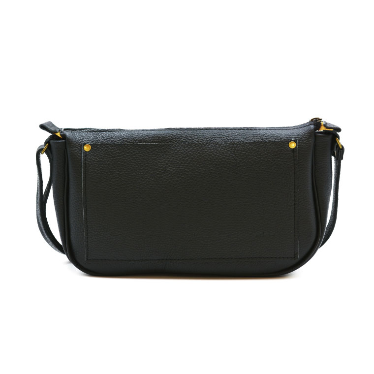 【ふるさと納税】益子の革工房maharoのラウンドショルダーバッグ（M）ブラック （AX116-3） サムネイル2