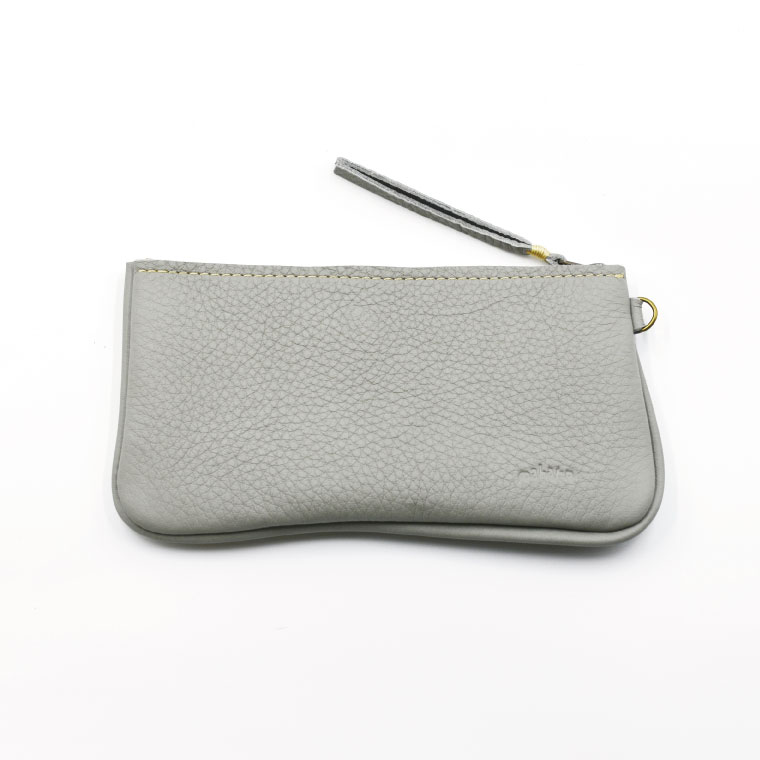 【ふるさと納税】益子の革工房maharoのファスナーお札ケース　ライトグレー｜栃木県 益子町 ふるさと納税 ファスナーお札ケース 牛革 手作り（AX138-4） サムネイル2