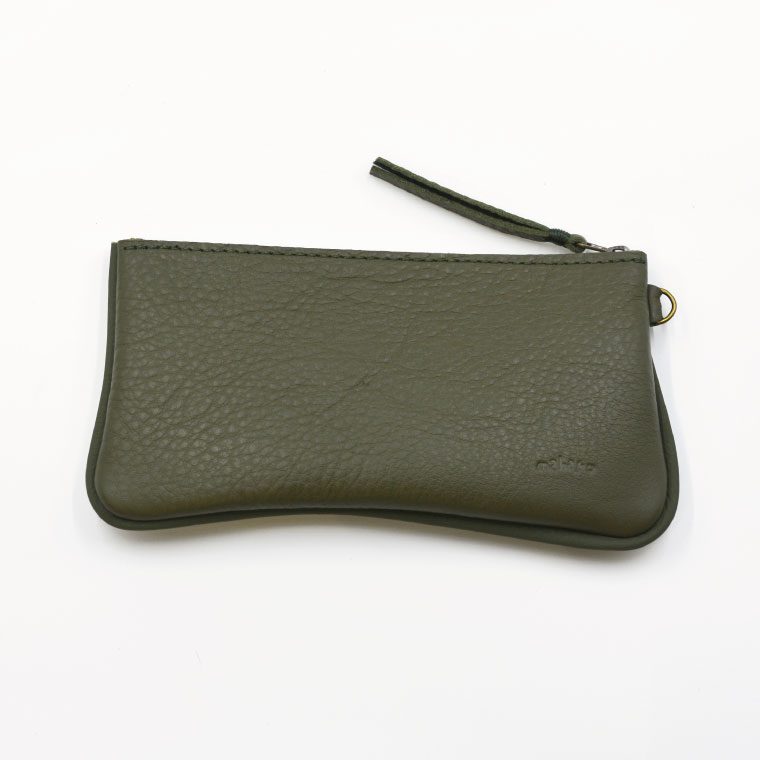 【ふるさと納税】益子の革工房maharoのファスナーお札ケース　オリーブグリーン｜栃木県 益子町 ふるさと納税 ファスナーお札ケース 牛革 手作り（AX138-6） サムネイル2