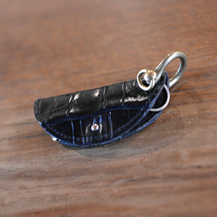 【ふるさと納税】KeyRing(クロコダイル)｜栃木県 益子町 ふるさと納税 日用品 クロコダイルレザー キーリング 鍵 革 ナイルワニ 栃木レザー（BB019） サムネイル3