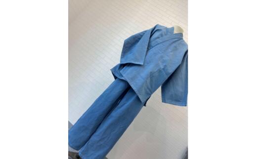作務衣上下セット (L) 藍染め 作務衣 おしゃれ 日本製 栃木県壬生町
