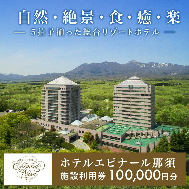 ＼レビューキャンペーン／ホテルエピナール那須 施設利用券(100,000円分)｜温泉 露天風呂 宿泊 旅行 チケット 宿泊券 旅行券 利用券 宿泊ギフト券 リゾートホテル 観光 国内旅行 那須 栃木県 那須町 〔P-26〕※着日指定不可