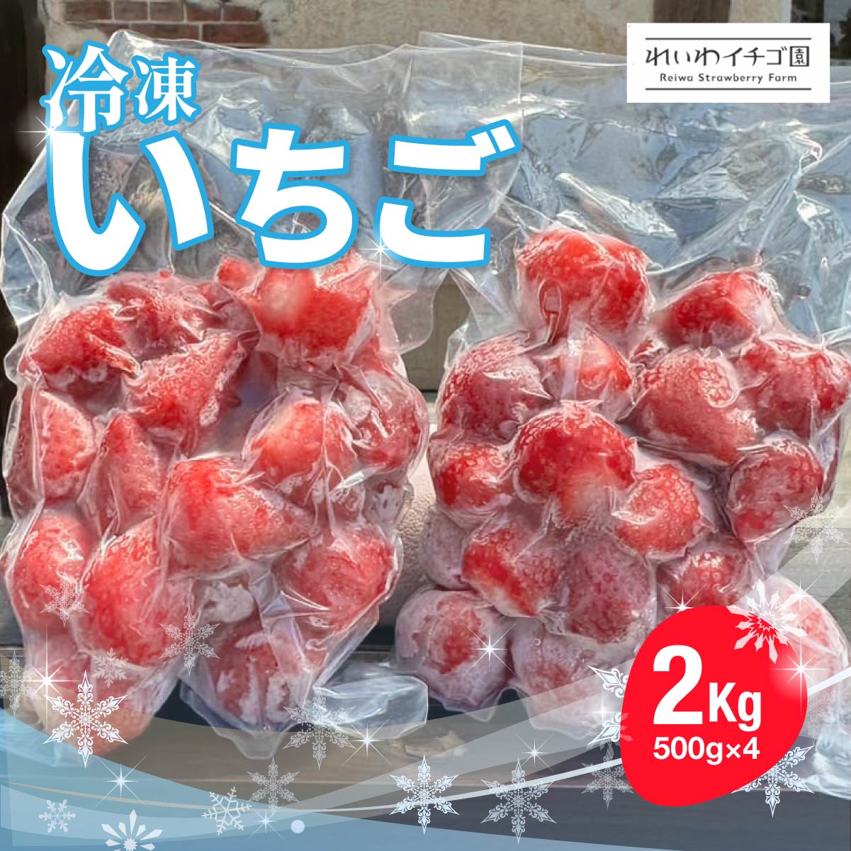 やよいひめ 冷凍いちご 2kg ｜ いちご やよいひめ 冷凍 小分け 大容量 スムージー アイス ジャム ひんやり 冷凍 群馬県産 れいわイチゴ園 ルックライン 群馬県 前橋市